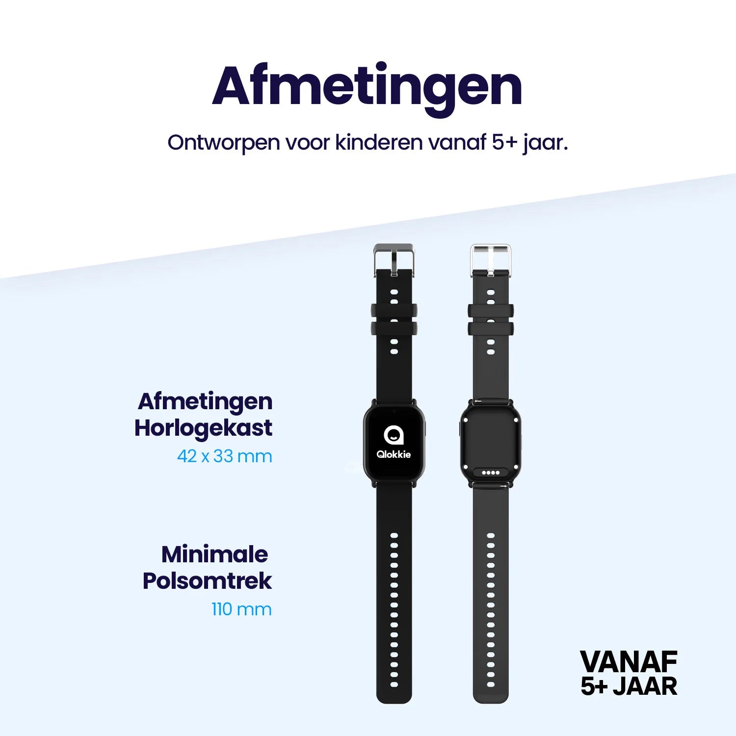 Qlokkie Kiddo Mini – Compact GPS Watch for Kids – Black