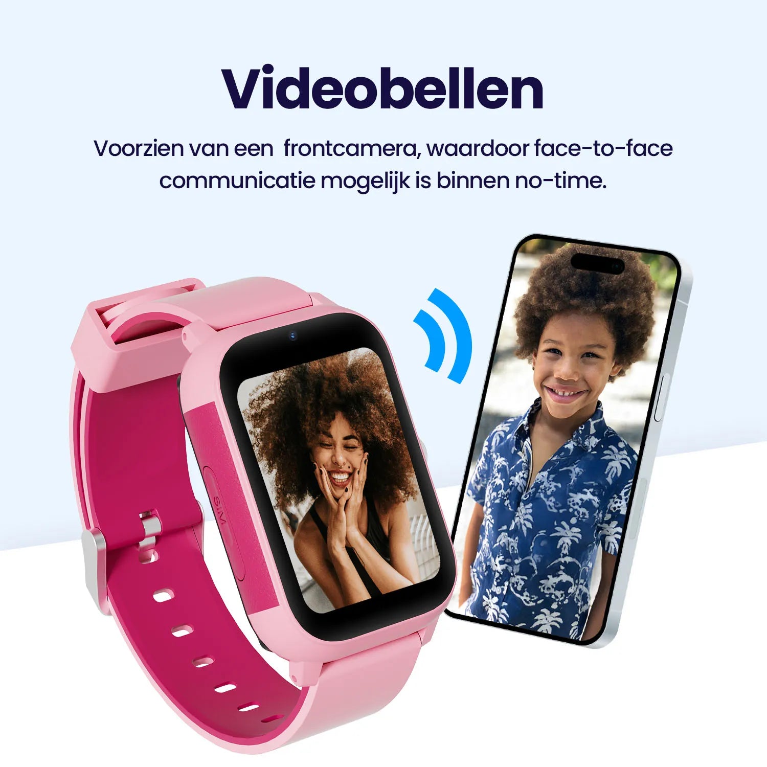 Qlokkie GPS-Uhr für Kinder – Kiddo Slim Pro – Rosa