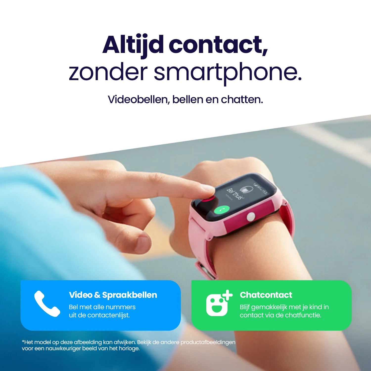 Qlokkie GPS-Uhr für Kinder – Kiddo Slim Pro – Rosa