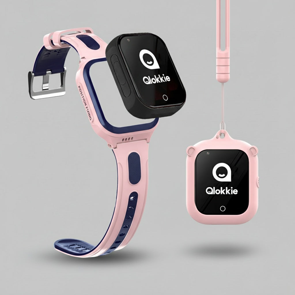 Qlokkie GPS Watch Child - Kiddo GO+ - Includes Protective Case - Pink