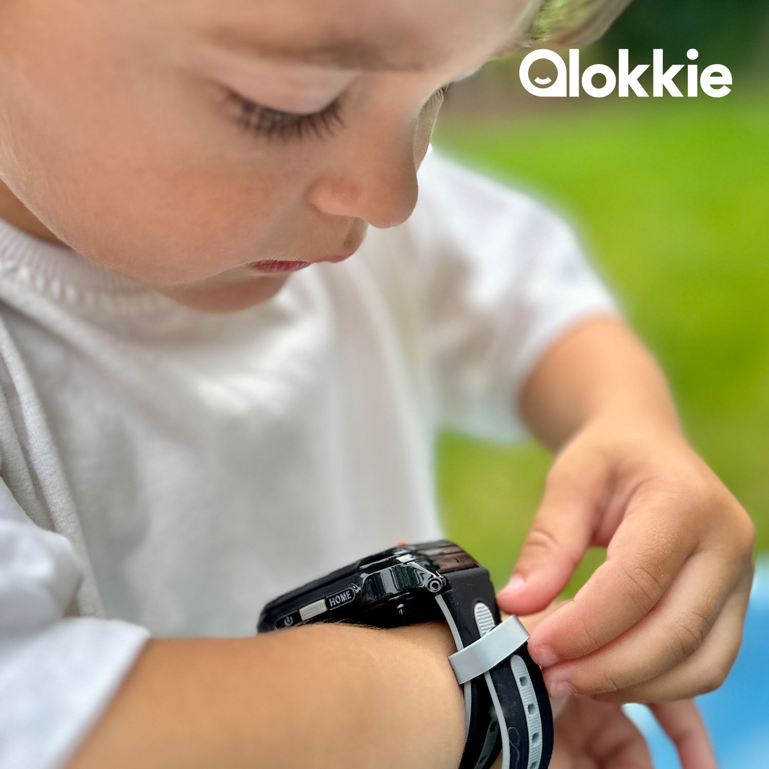 Qlokkie GPS-Uhr für Kinder – Kiddo GO+ – Inklusive Schutzhülle – Schwarz