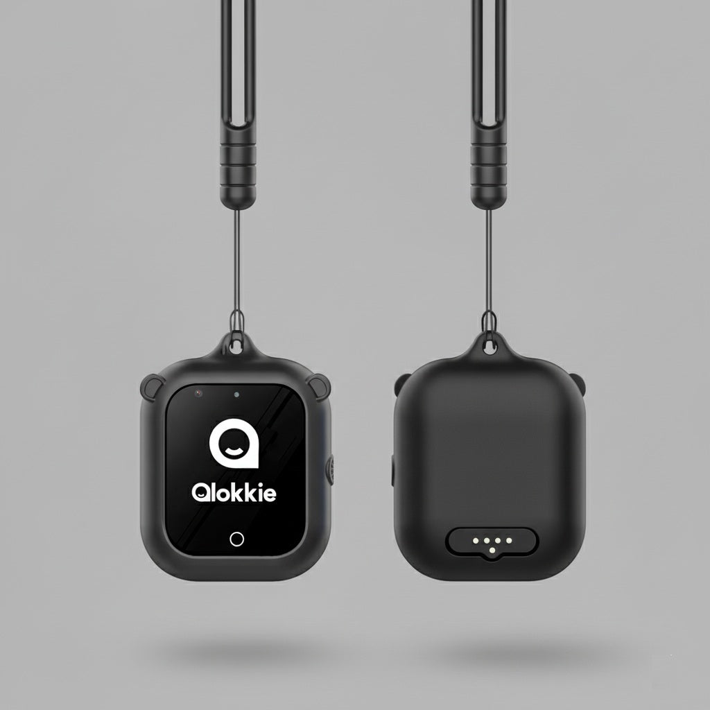 Qlokkie GPS Horloge Kind - Kiddo GO+ - Inclusief Beschermcase – Zwart