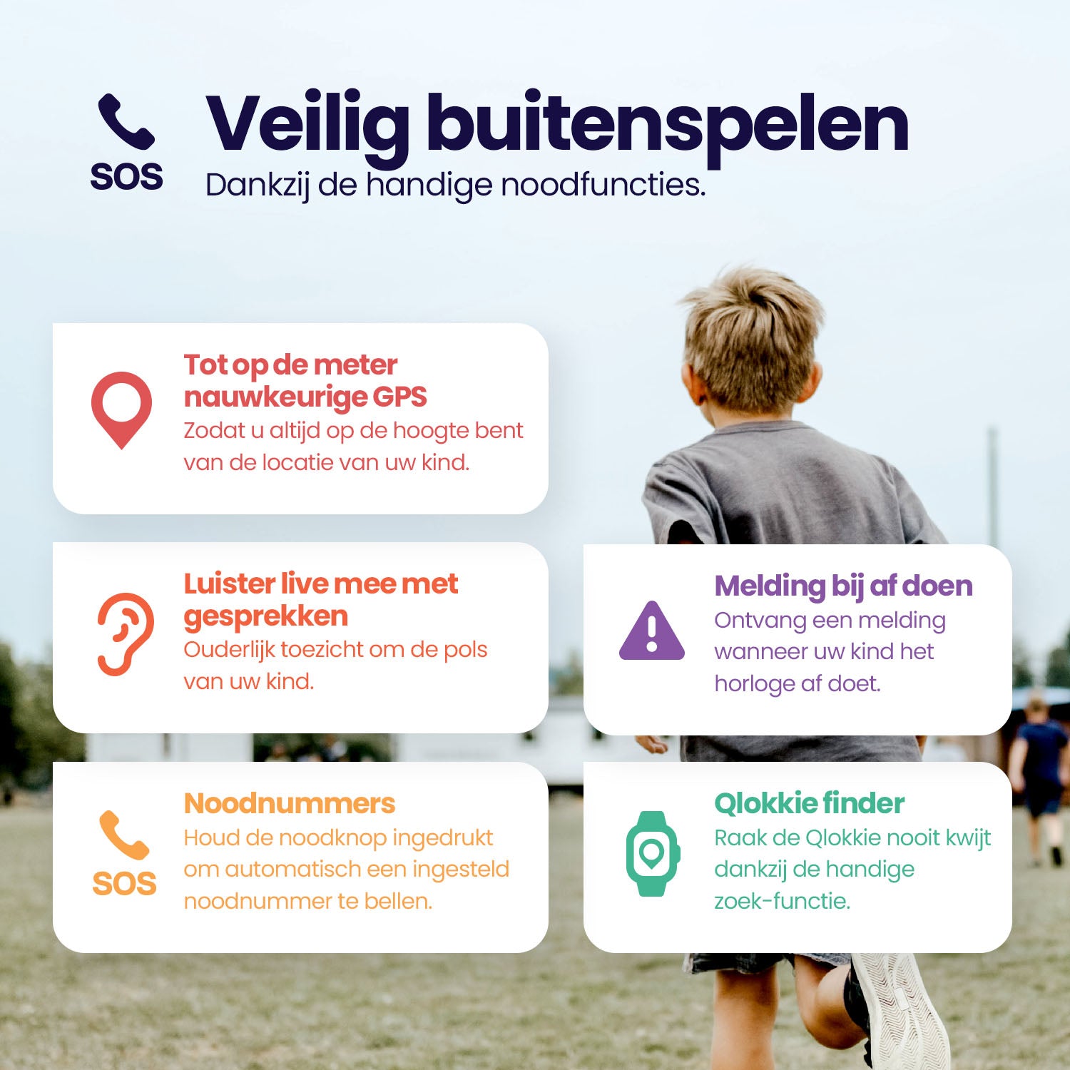 Qlokkie GPS-Uhr für Kinder – Kiddo 21 – Schwarz 